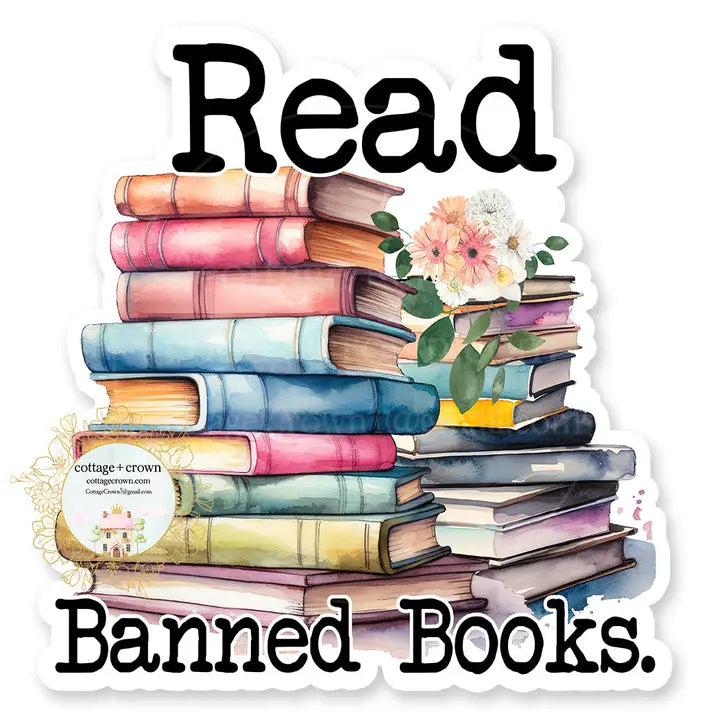 Read Banned Books - Vinyl Decal Sticker