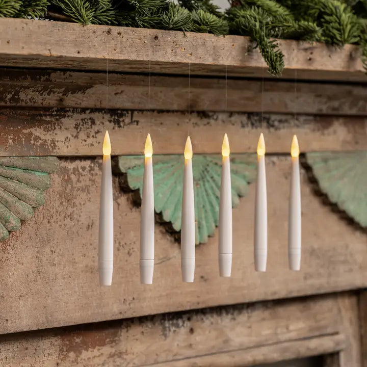 Set/ 6 Hanging Led Candles