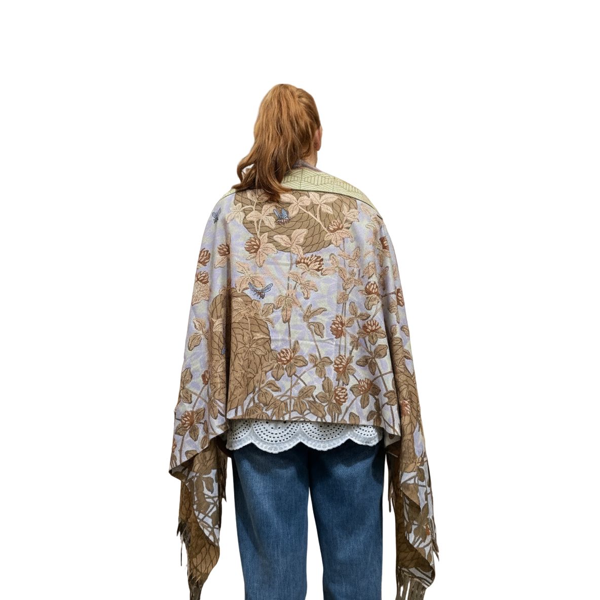 Candace Wheeler "Bees With Honeycomb" Blanket Scarf