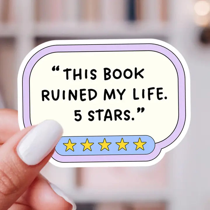 This Book Ruined My Life 5 Stars Sticker