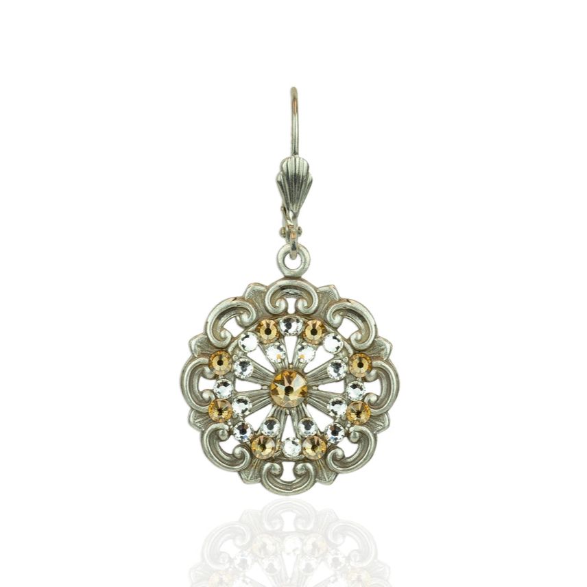 Harper Crystal Golden Shadow Earrings