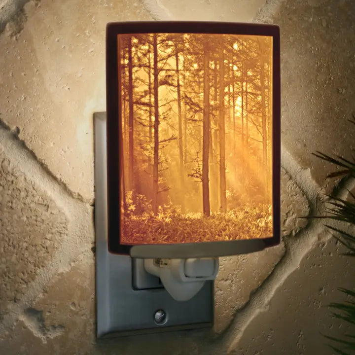 Woodland Sunbeams Porcelain Lithophane Night Light