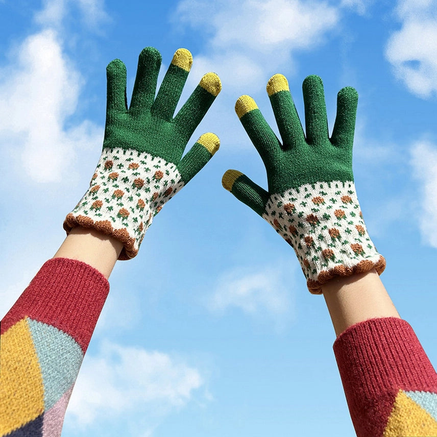 Cute Knit Gloves For Women – Touchscreen