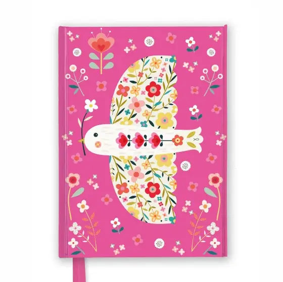 Bee Brown: Pink Floral Dove Journal