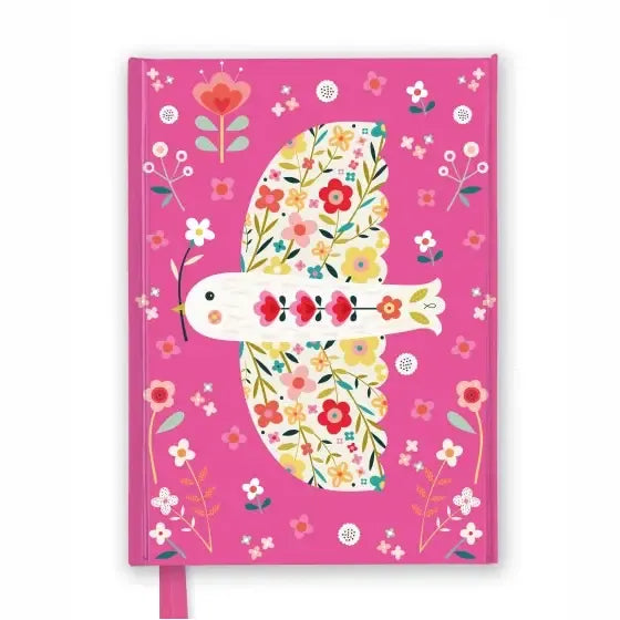 Bee Brown: Pink Floral Dove Journal