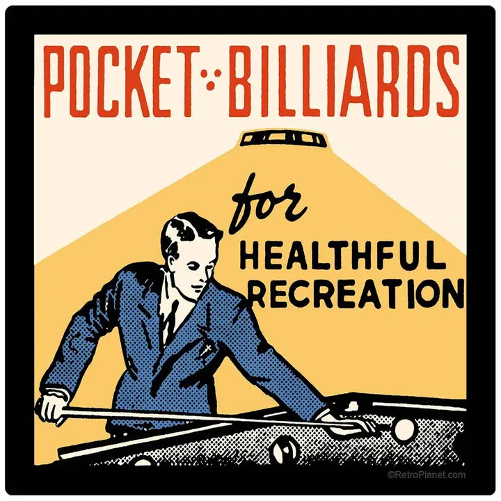 Pocket Billiards For Healthful Recreation Sticker