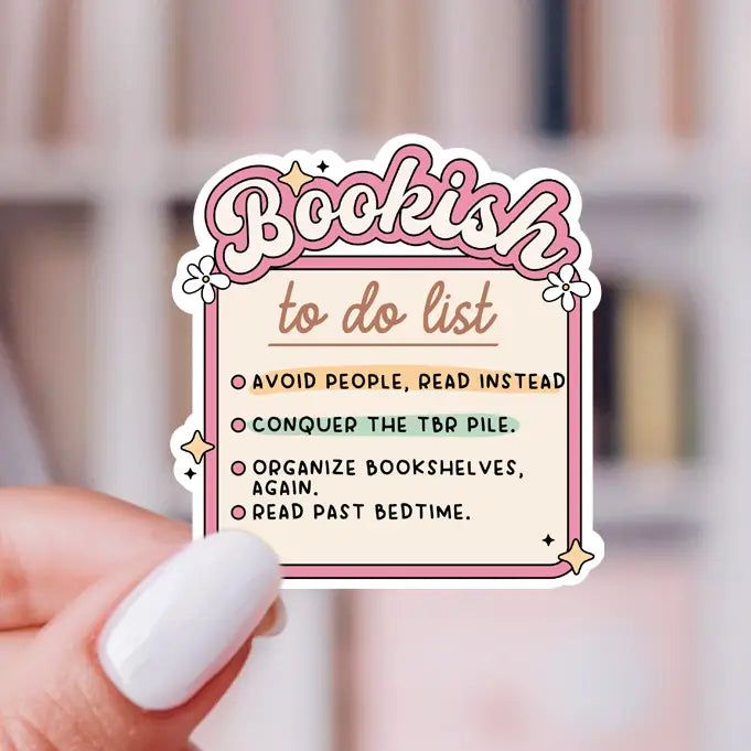 Bookish To Do List Sticker