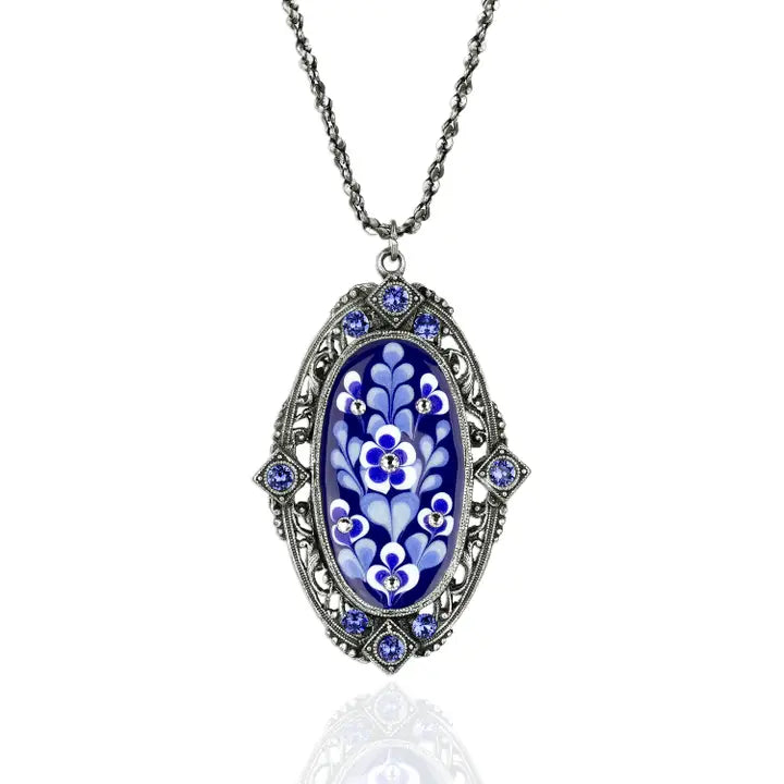 Delphine Crystal Garden Necklace