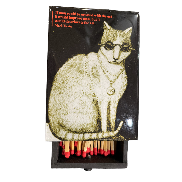 Large Cat Quote Matchbox