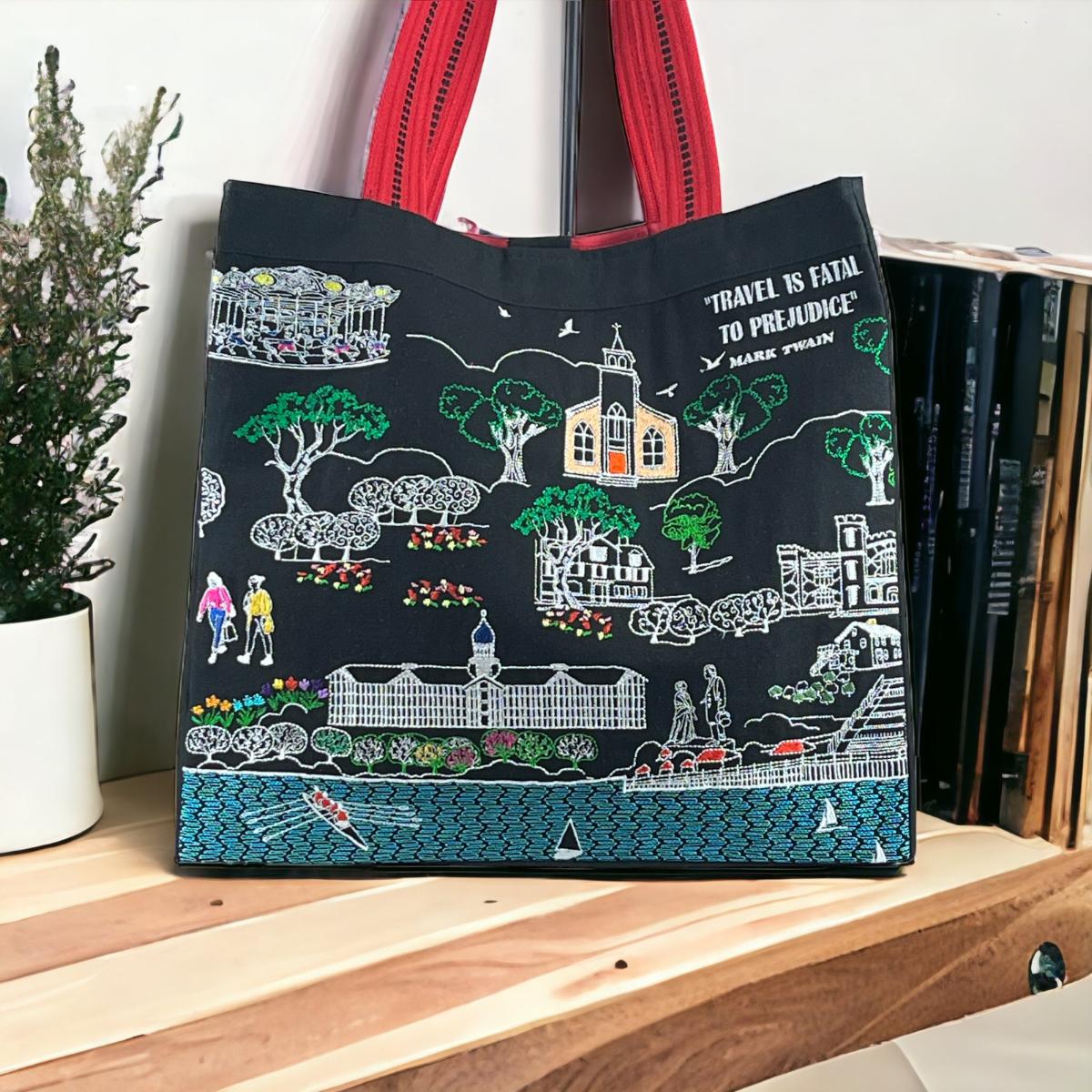 Embroidered Hartford Connecticut Tote Bag