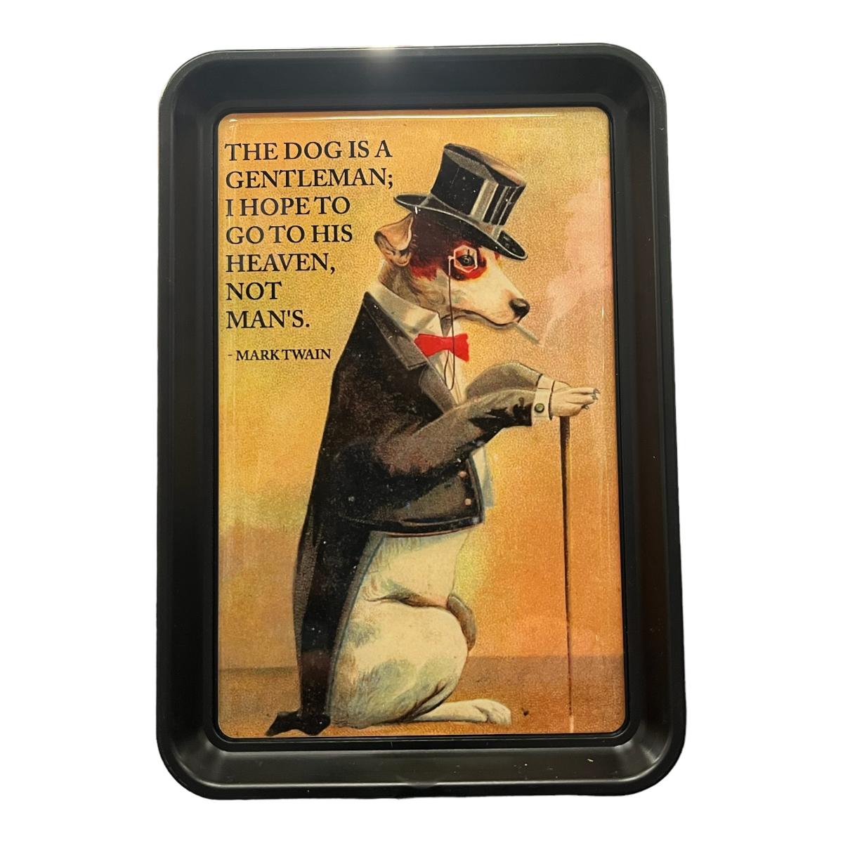 Mark Twain Dog Quote Tray