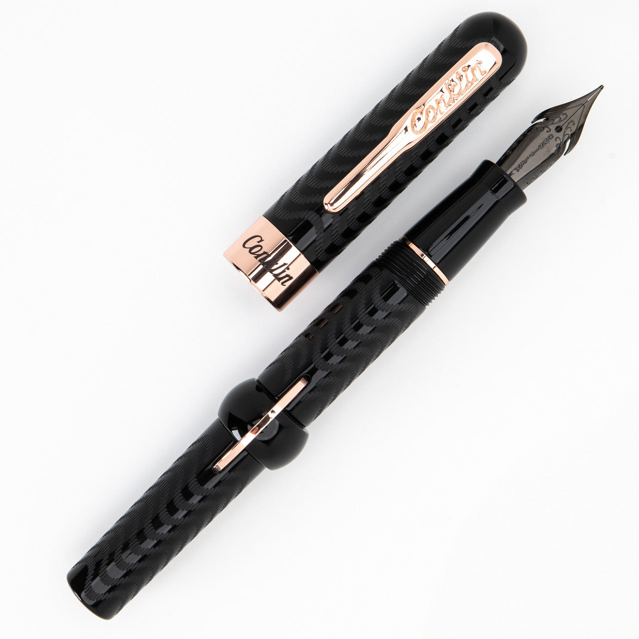 Conklin Mark Twain Crescent Superblack/Rosegold 1898 Fountain Pen