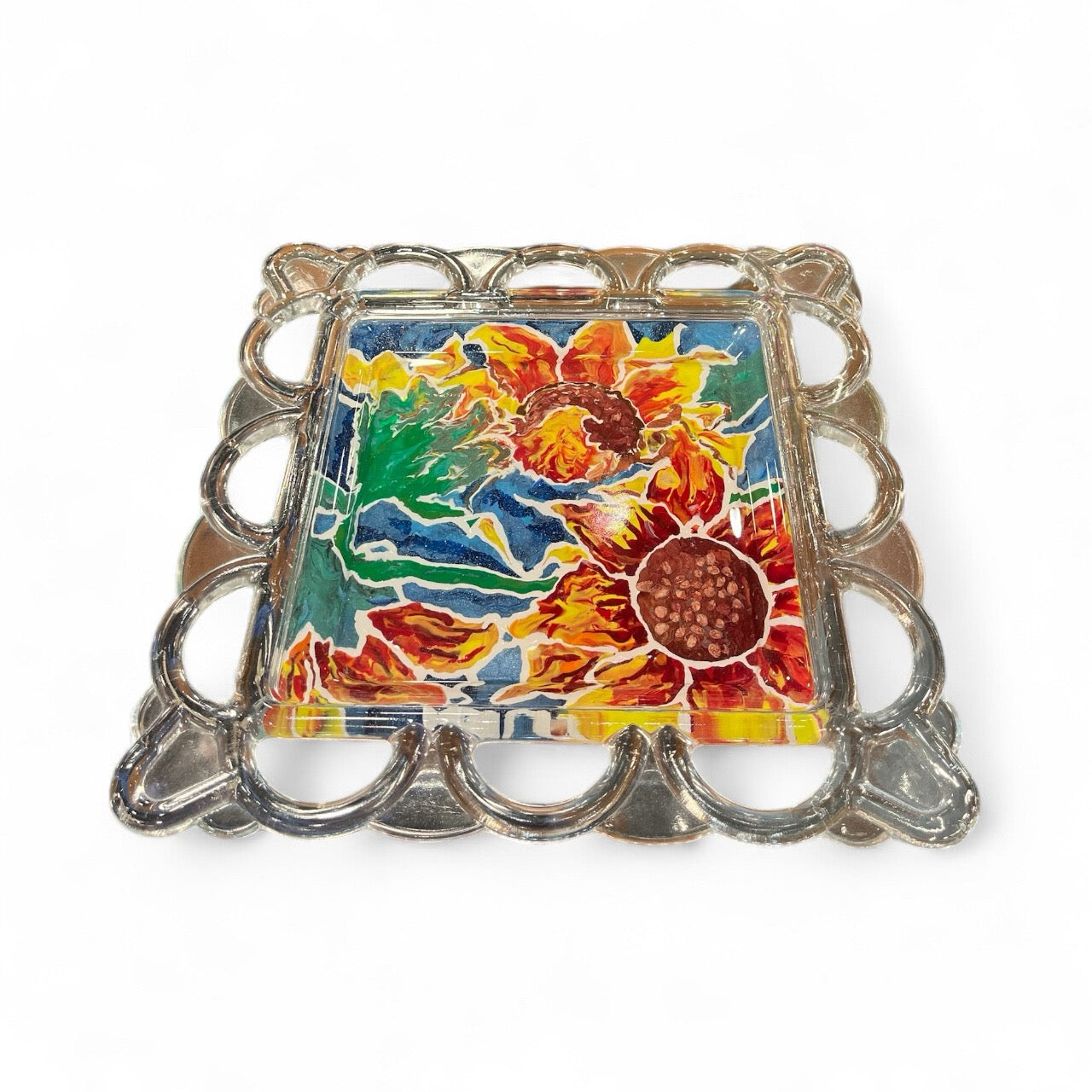 Handmade Sunflower Serving Plate