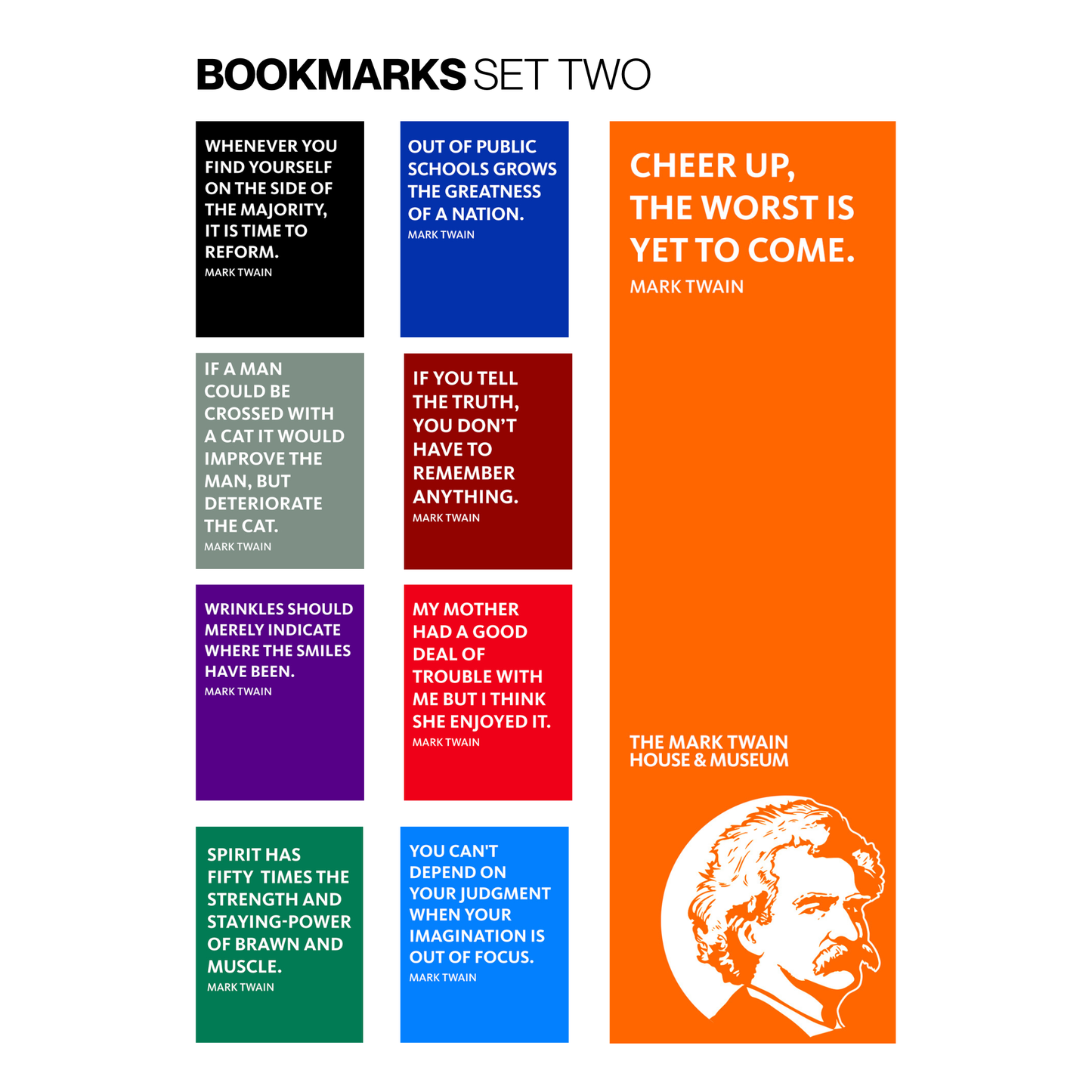 Twain Quote Bookmarks Set 2