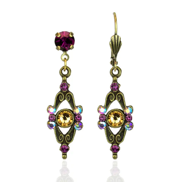 Opulent Sunset Amethyst Earrings