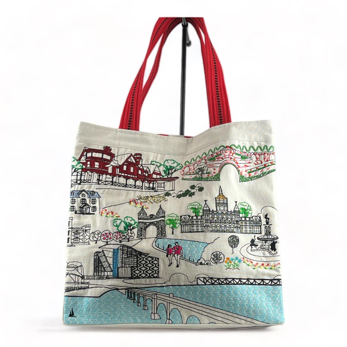 Embroidered Hartford Connecticut Tote Bag