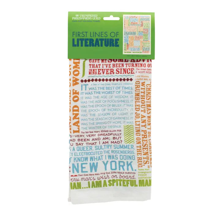 First Lines of Literature Towel