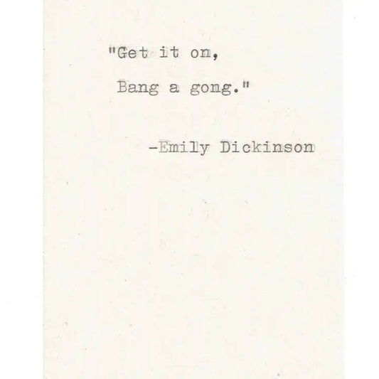 Emily Dickinson Misquote Birthday Card