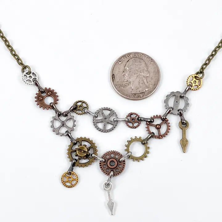 Petite Gears Bib Necklace