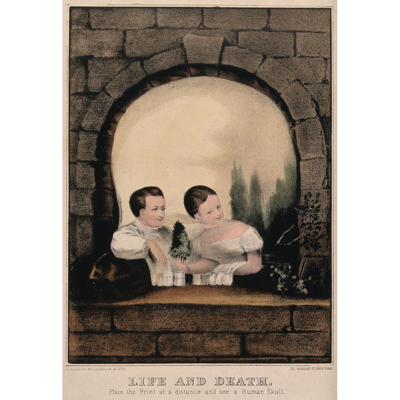"Life and Death" Currier & Ives Print