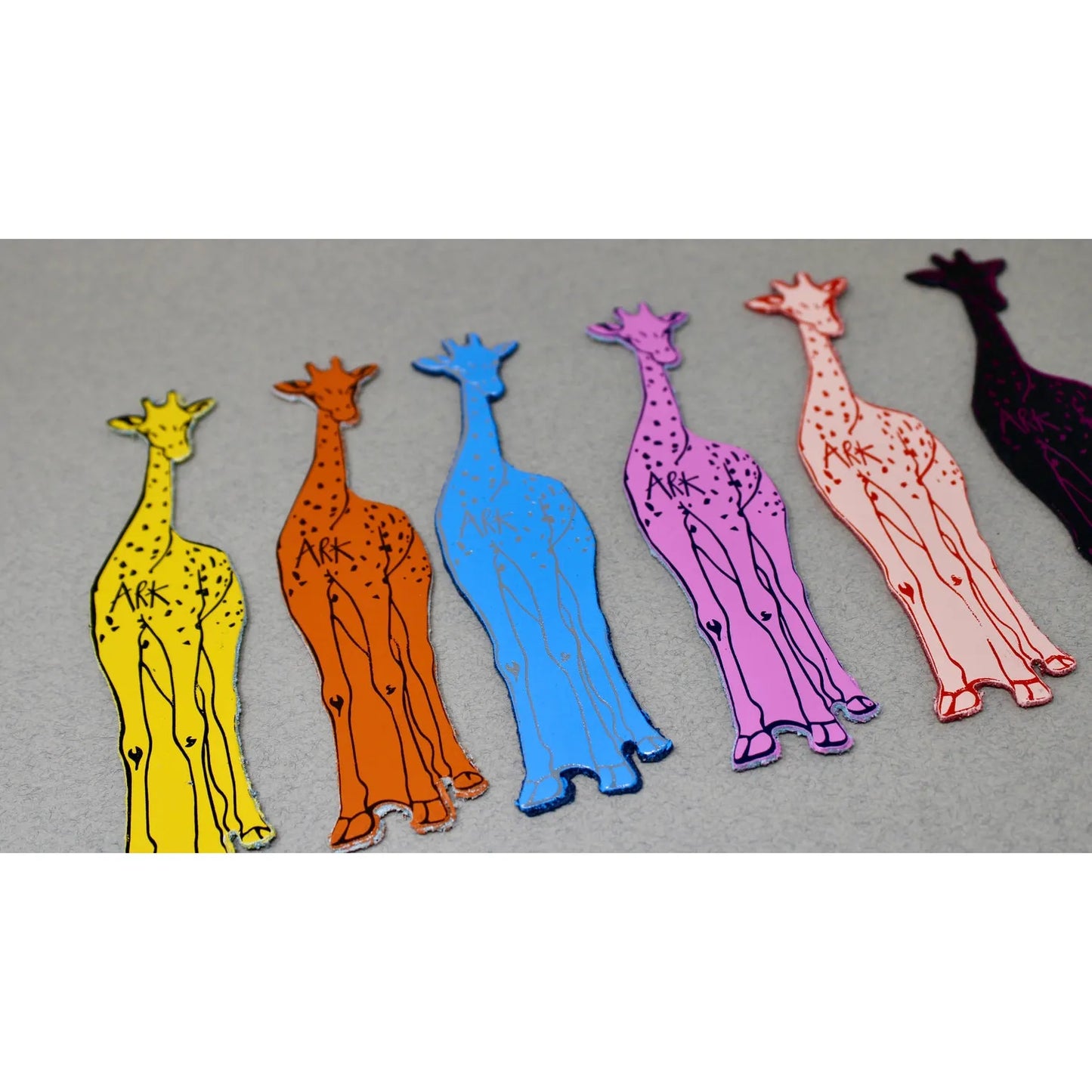 Giraffe Shaped Leather Bookmark