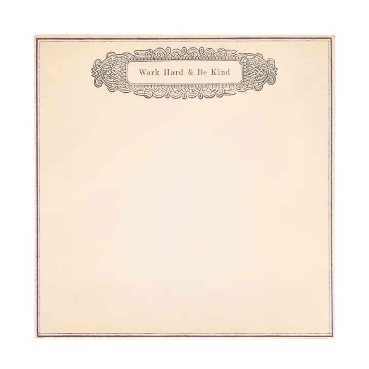 Work Hard & Be Kind Small Notepad