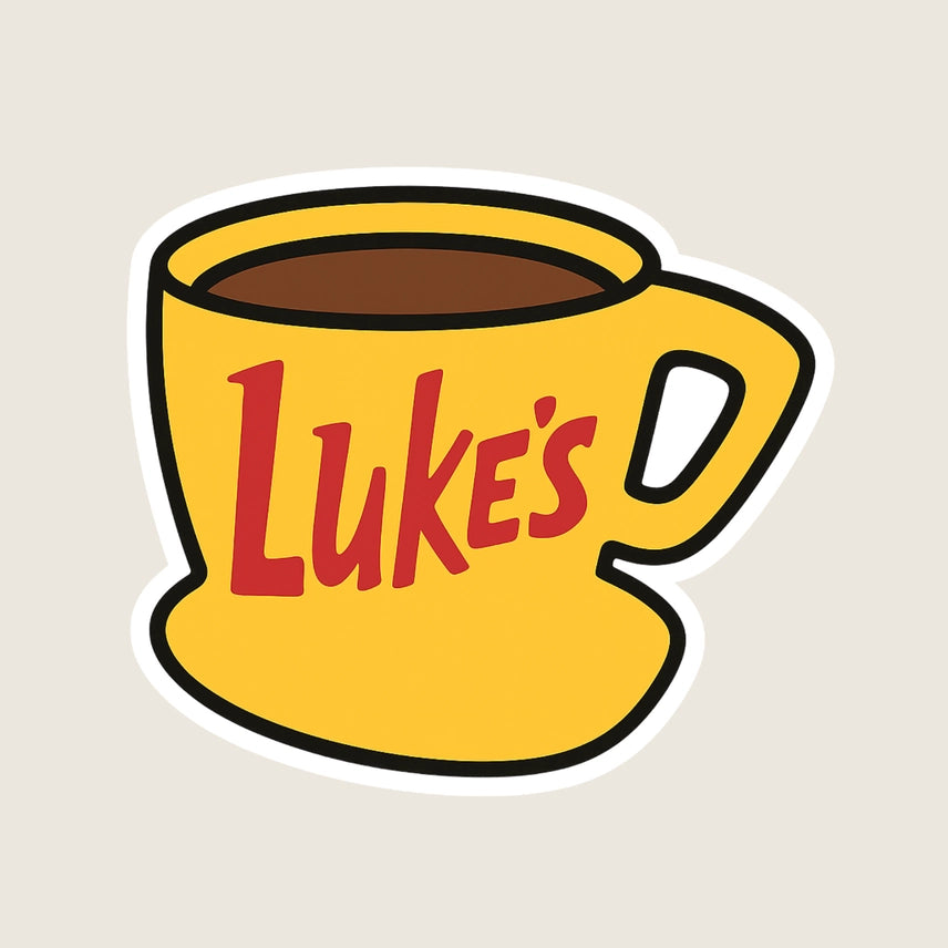 Gilmore Girls Yellow Mug from Luke's Diner Sticker
