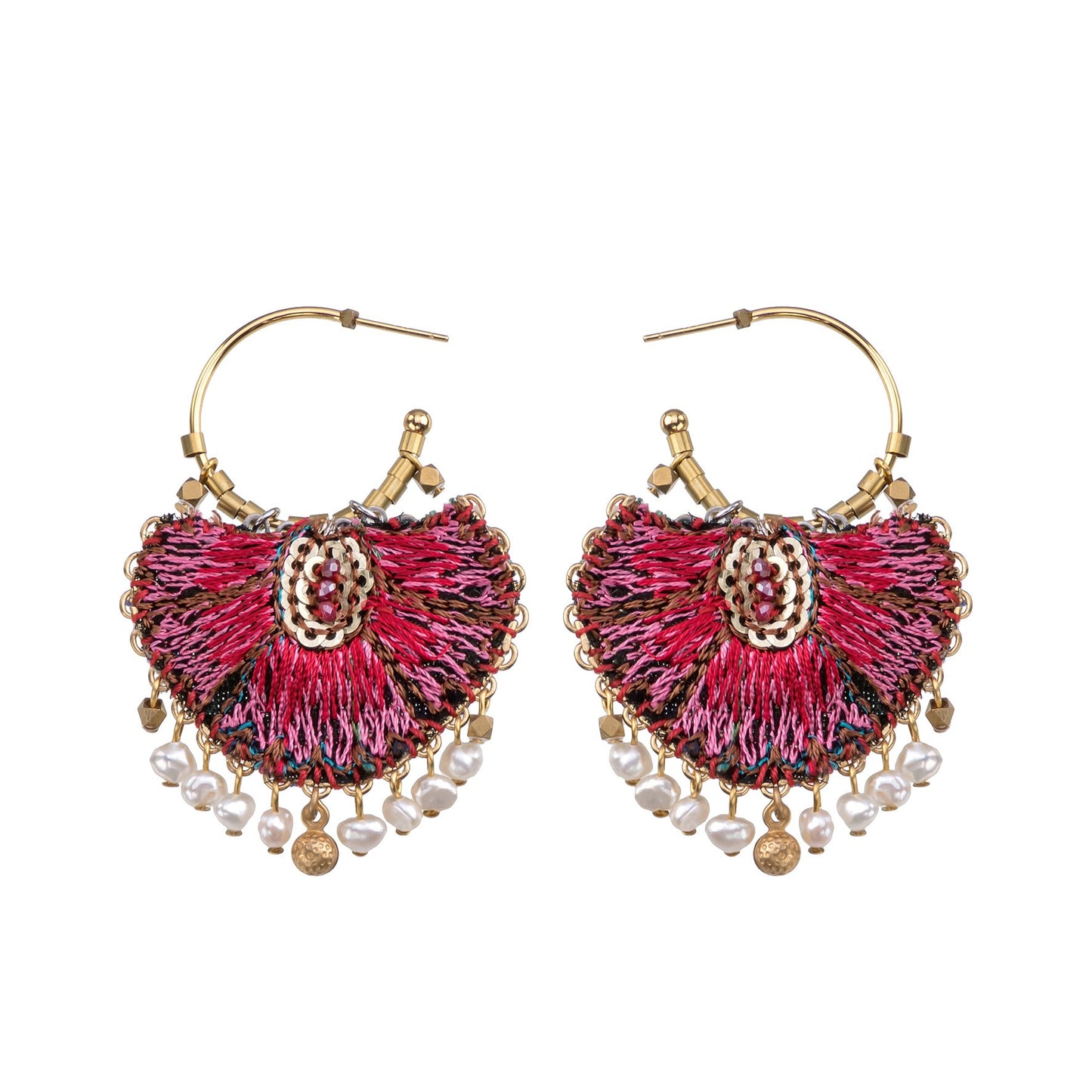 Ayala Bar Embroidered Flower Earrings