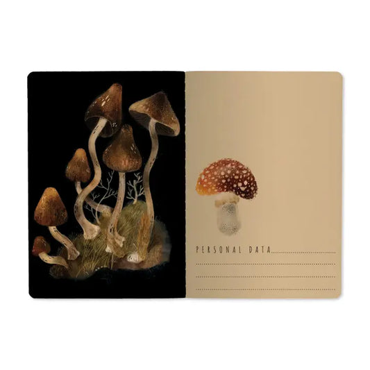 Vegan Leather Forest Mushrooms Journal
