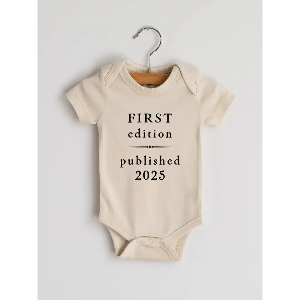 First Edition 2024 Book Style Baby Bodysuit