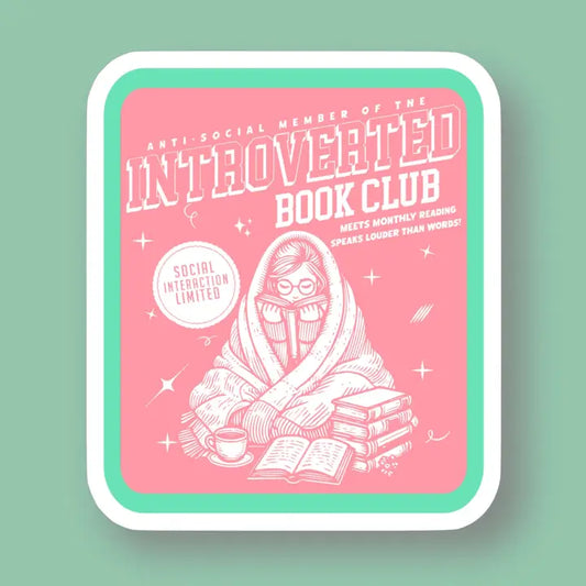 Introverted Book Club Sticker