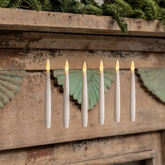 Set/ 6 Hanging Led Candles