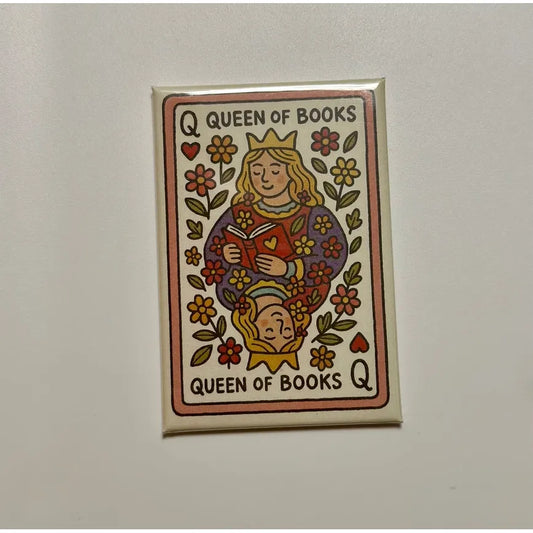 Queen of Books Magnet