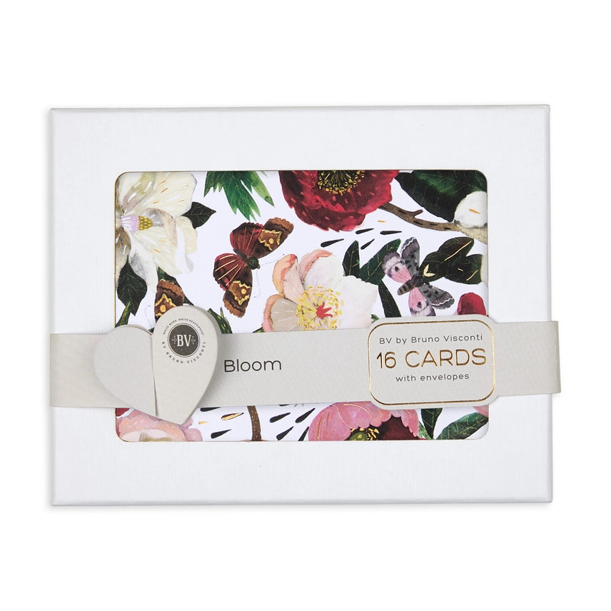 Notecards  with Envelopes - Set of 16  "Bloom" 4 Designs
