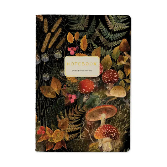 Vegan Leather Forest Mushrooms Journal