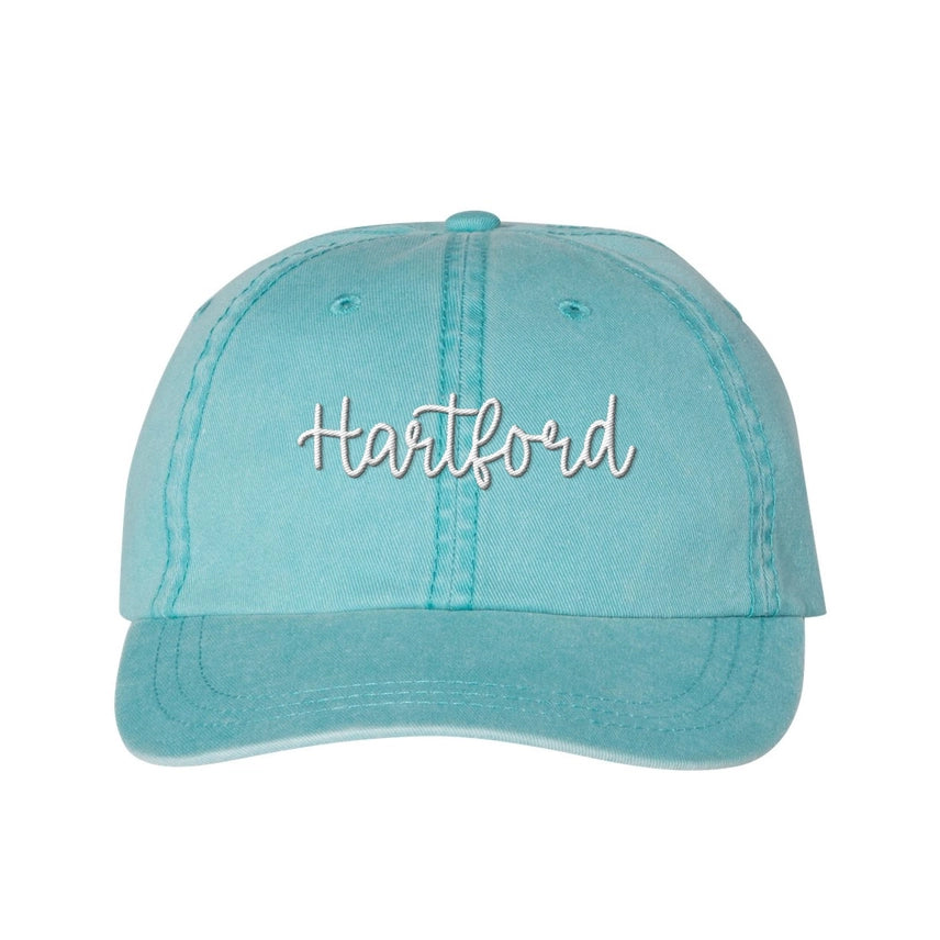 Script Hartford Embroidered Pigment Dyed Hat