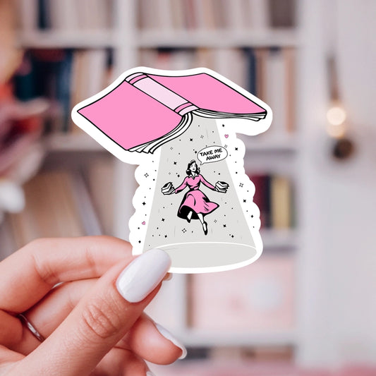 Take Me Away Bookish Reading Sticker
