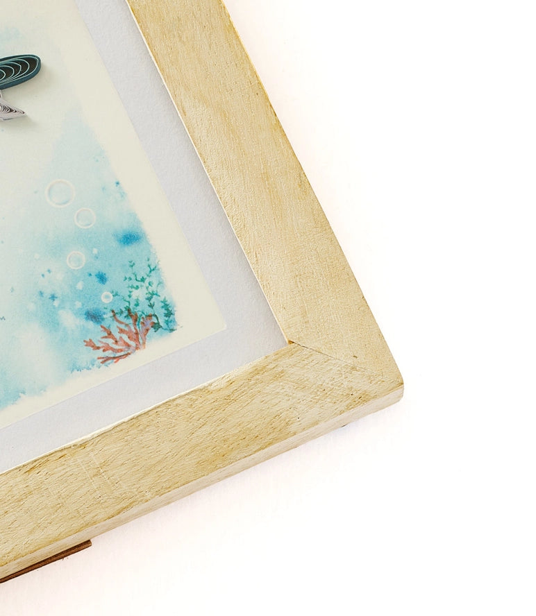 Bimala White Rub Quilling Card Frame 6x6