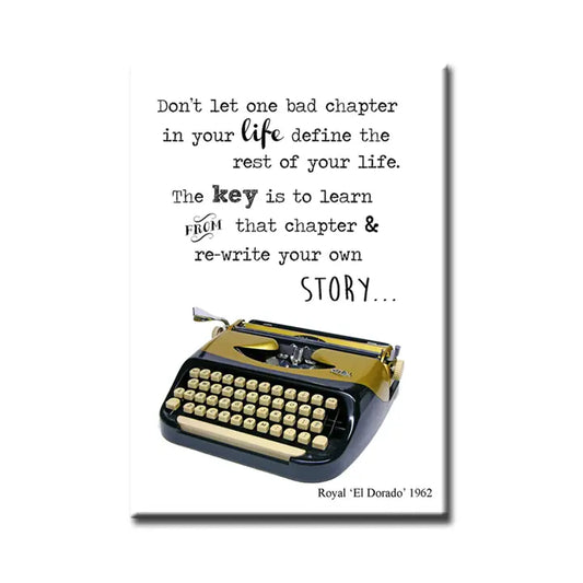 Re-Write Your Own Story Typewriter Fridge Magnet