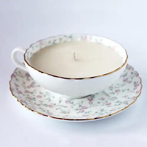 Rice Flower Teacup Candle