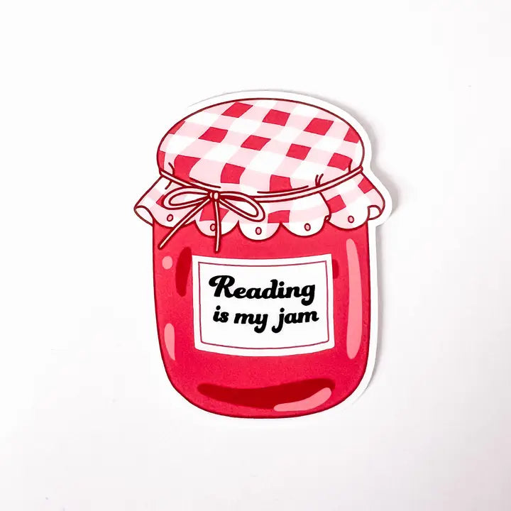 Reading Is My Jam Book Lover Sticker