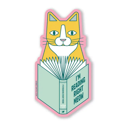 I’M Reading Right Meow Sticker