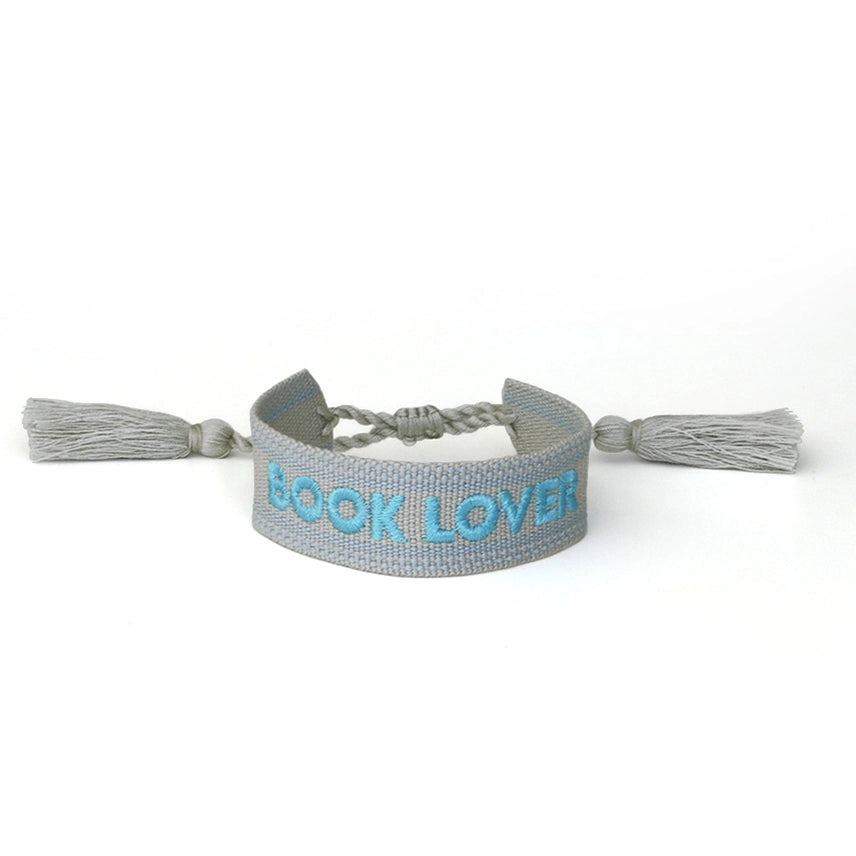 Book Lover Embroidered Bracelets