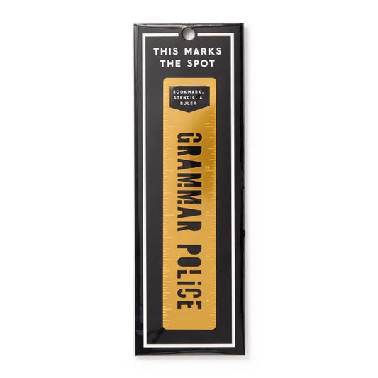 Brass Monkey Grammar Police Metal Bookmark Stencil