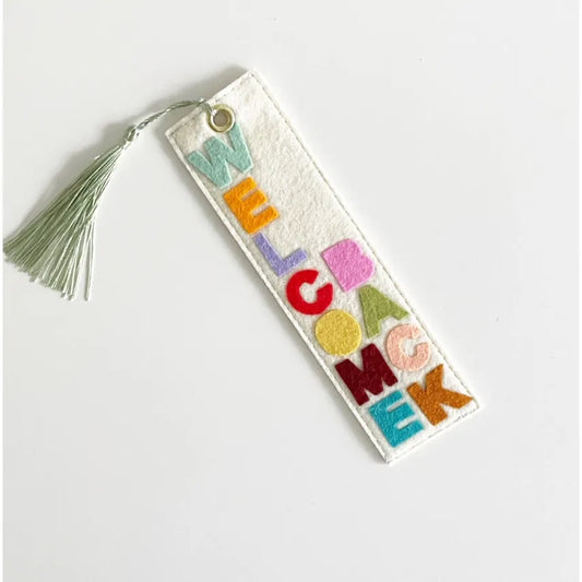 Welcome Back Felt Bookmark