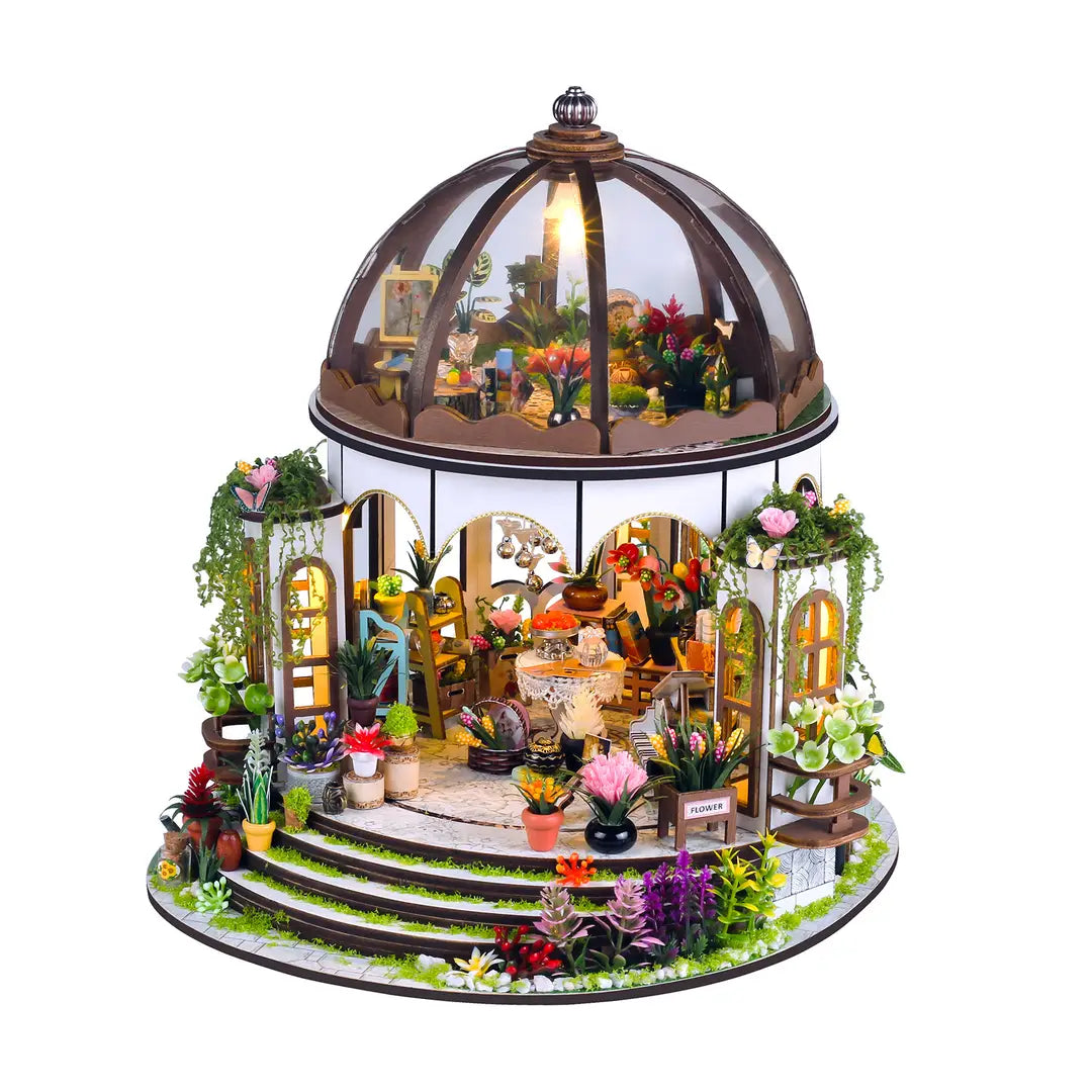 Diy Miniature House Kit: Greenhouse Oasis