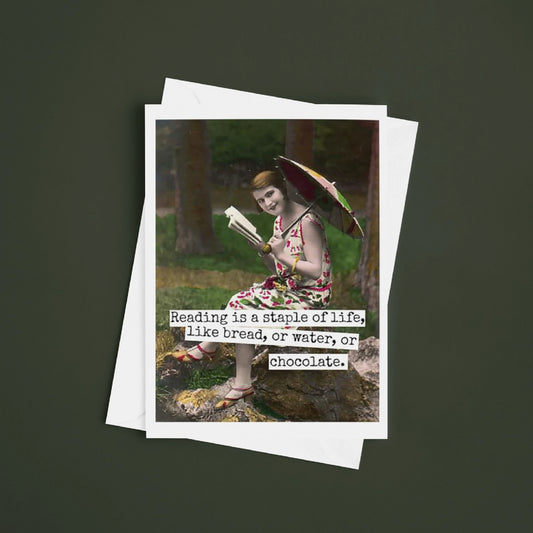 Reading Is A Staple of Life... Greeting Card