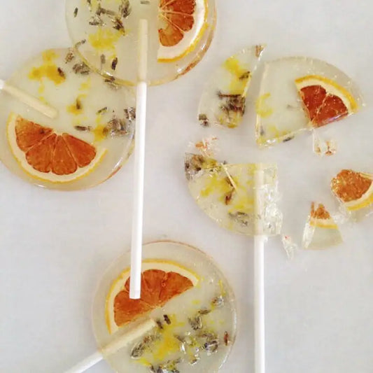 Lemon Lavender Lollipops