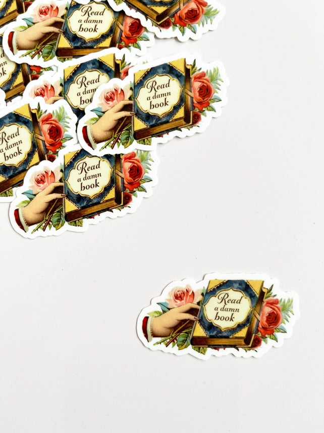 Read A Damn Book Sticker