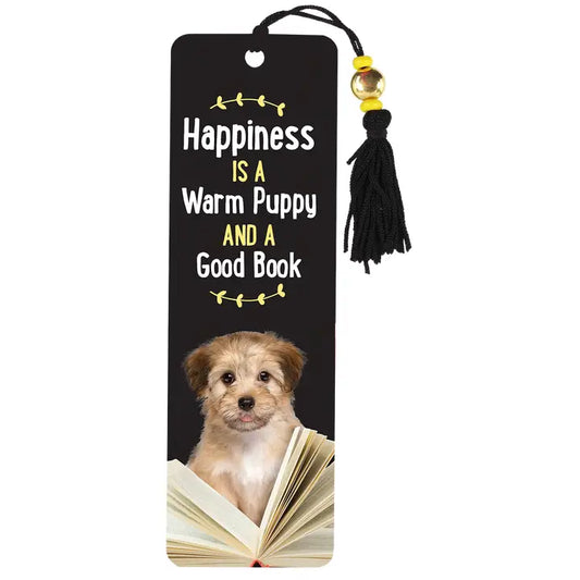 Happiness Is A Warm Puppy Beaded Bookmark